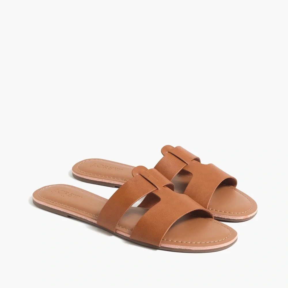 J. Crew Women's Tan Leather Sandals size 8 - Picture 3 of 3